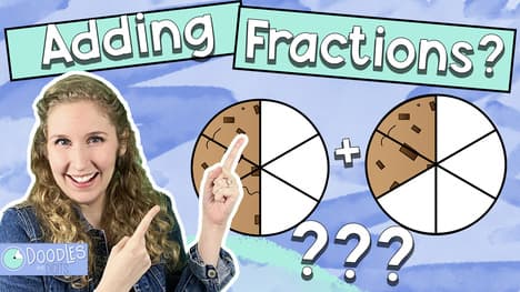Adding Fractions With The Same Denominator- Doodles and Digits