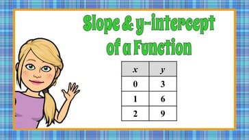 Identifying Slope and Y-Intercept from a Table