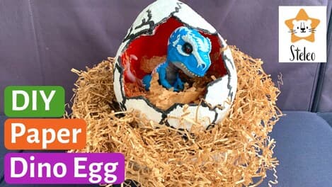 How to Make a Dino Egg with Paper
