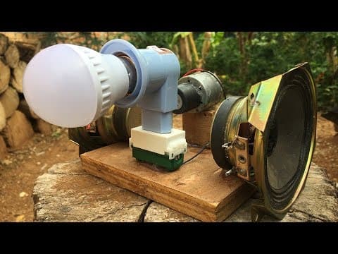 How to Make Free energy With DC Motor Using Magnet Speaker Very Easy - Homemade DIY Science Project