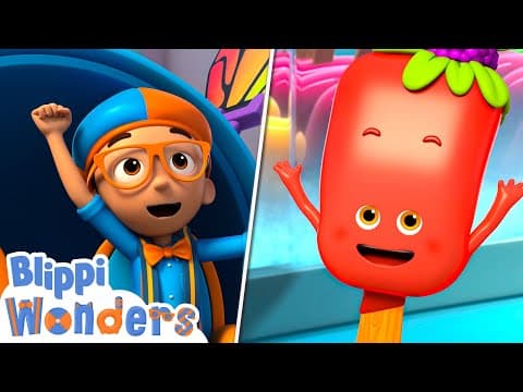 Melting Popsicle! | Blippi Wonders | NEW Animated Series | Cartoons For Kids