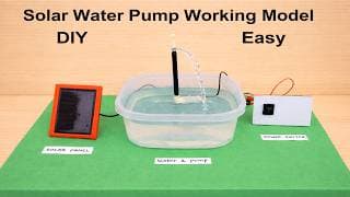 solar water pump working model | inspire award science project