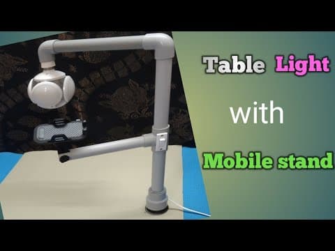 How To Make Table Lamp With Mobile Stand | Work Table Lamp With Mobile Stand | Study Lamp