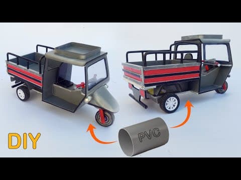 Great Creative idea | make a tuk tuck rickshaw using PVC pipe