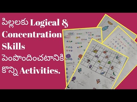 Brain development & logical activities for kids 5+ years