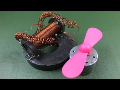 How to make free energy generator using magnet with fan dc motor and light bulb very easy at home