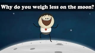 Gravitational Force - Why do you weigh less on the moon aumsum kids science education children