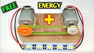Free Energy From 2dc motor and Led light | Free electricity magnet generator homemade
