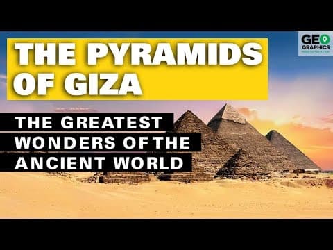 The pyramids of giza the greatest wonders of the ancient world