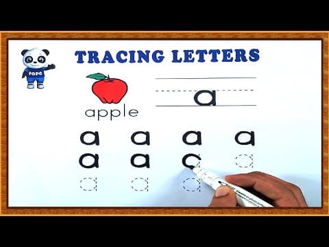Tracing - tracing letter a - practice writing letter a - kids learning videos for kids