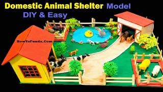 domestic animal shelter model making craft ideas | DIY at home