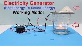 thermal energy (heat energy) to sound energy | electricity generation working model