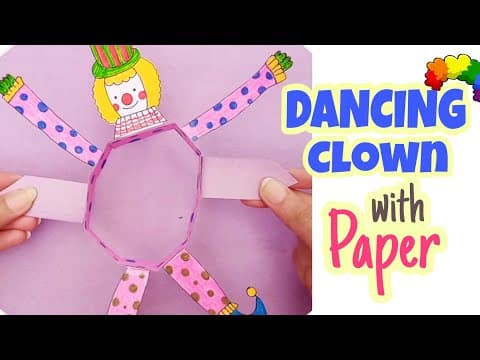 How to make Paper Dancing Clown - How to make Paper Toy Clown - Creative Ideas