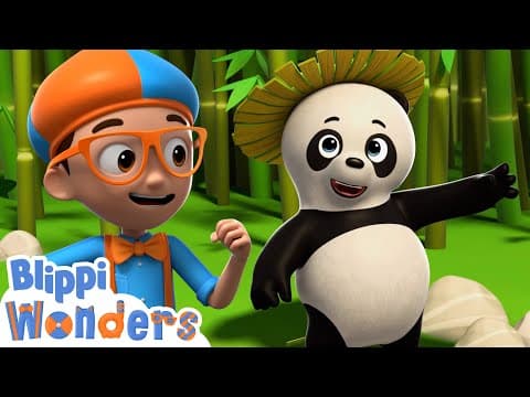 Blippi Wonders - Blippi Explores Jungle Animals! | Blippi Animated Series | Cartoons For Kids