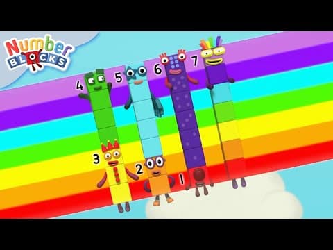 Rainbow Friends and Numberblock Seven | Learn to count for kids