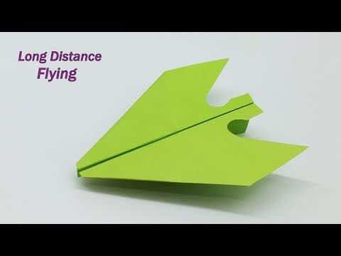 How To Make a Paper Airplane That Fly Far - Long Distance Flying Paper Plane