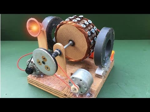 How to Make Free Energy Generator using Powerful DC Motor - Experiment at Homemade