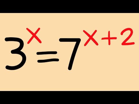 Solving an exponential equation with different bases