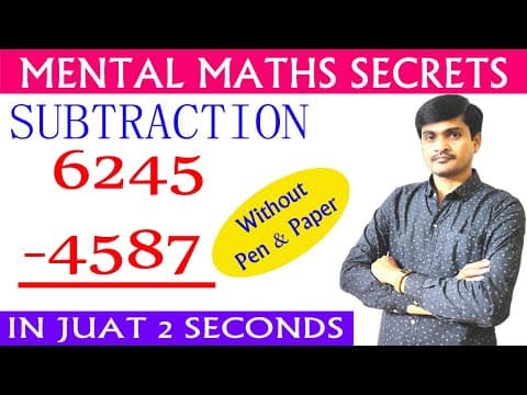 Mental math tricks in telugu - part - 2 - subtractions (వ్యవకలనం) - math trick by ramesh sir