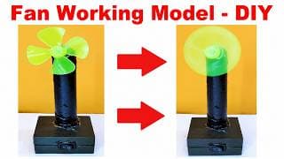 fan working model for science project easy | howtofunda | best out of waste project