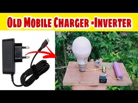 How to make Inverter at home / mobile charger to inverter / dc to ac converter