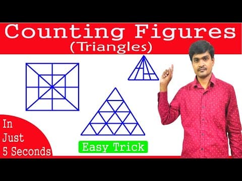 Counting figures part-1(triangles) - best reasoning in telugu - solve in just 5 seconds
