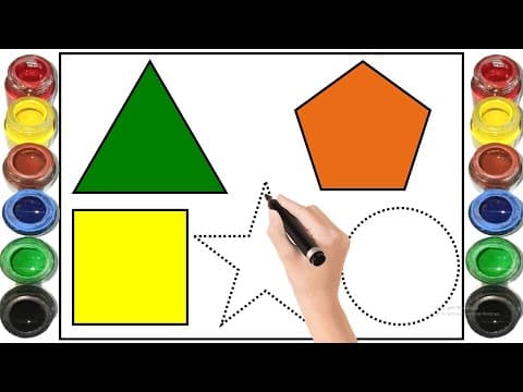 Shapes Name for kids shapes drawing triangle pentagon shapes colors 2D shapes drawing