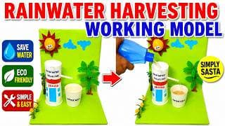 rainwater harvesting working model science project - diy - simple and easy