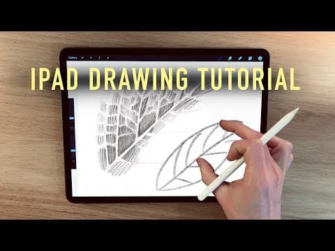Ipad drawing tutorial - how to draw leaf detail textures
