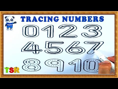 Kids learning videos - how to write numbers - tracing numbers for kids - tracing numbers 1 to 10