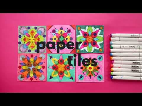 Paper Tiles: A Geometric Art Project Featuring Symmetry