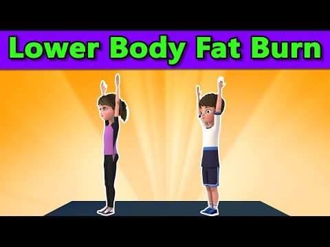 Lower Body Fat Burn Daily Exercise for Kids At Home | Kids Exercise