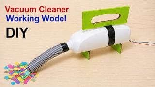 vacuum cleaner working model science exhibition - diy - simple using waste materials