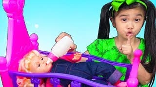 Hana Pretend Play Cooking Baby Food for Sleepy Baby Doll Toy