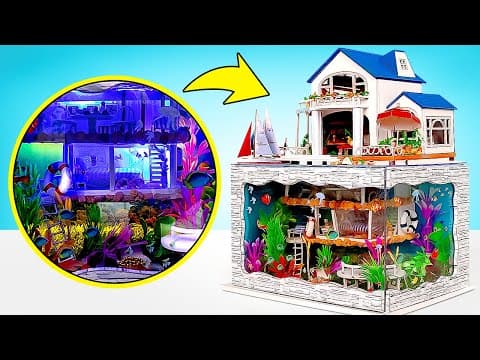 Real underwater life in a stylish dollhouse