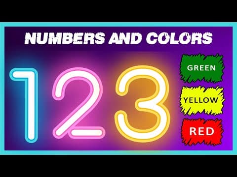 Numbers and colors - count to 10 - learn colors for kids - counting numbers