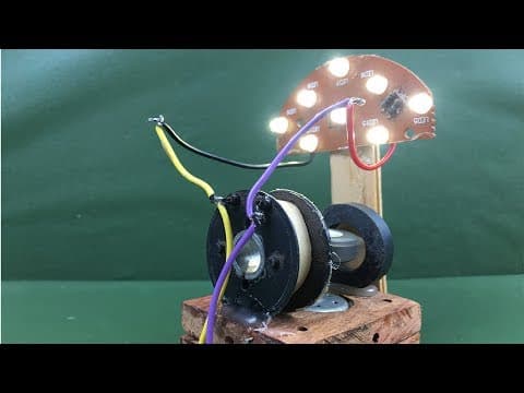 DIY Electric Free Energy Generator Light Bulbs Using DC Motor with Magnet - Homemade Science Project