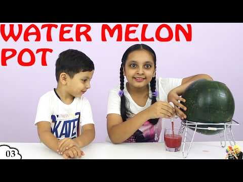 WATERMELON POT - Indian Kids cooking - Beat the heat with juice dispenser - Aayu and Pihu Show