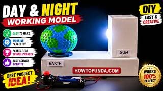 earth day and night working model 3d | inspire award science project