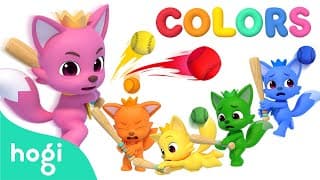Learn Colors with Colorful Baseball ️ | Colors Songs | Kids Learn Colors | Pinkfong Hogi