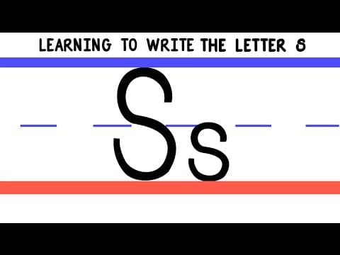 Write the letter s - abc writing for kids - alphabet handwriting by 123abctv