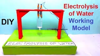 electrolysis of water working model science project for exhibition - simple and easy