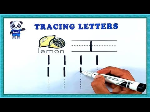 Tracing - tracing letter l - practice writing letter l - kids learning videos for kids