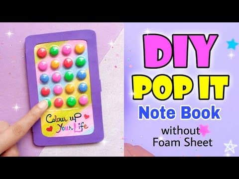 DIY Fidget Toy Notebook - Viral Fidget Toy Idea - DIY BACK TO SCHOOL Notebook - DIY POP IT Notebook