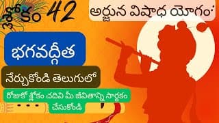భగవద్గీత మొదటి అధ్యాయం – 42వ శ్లోకం|chapter 1 verse 42 |divine touch telugu|bhagavathgitha in telugu