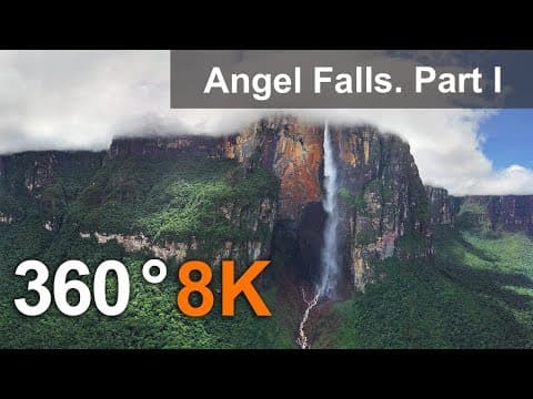 360°,angel falls,venezuela. part i. aerial 8k video i full documentary