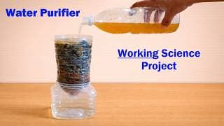 How to Make Charcoal Water Purifier Working Science Project at Home [Charcoal, Sand & Small Rocks)