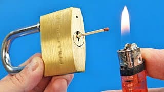 Way To Open A Lock With Matches  How to Unlock With Matches