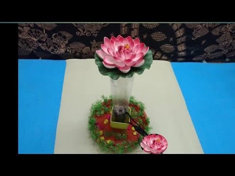 How To Make Table Top Water Fountain With Multi Colour Light | How To Make Water Fountain With Light