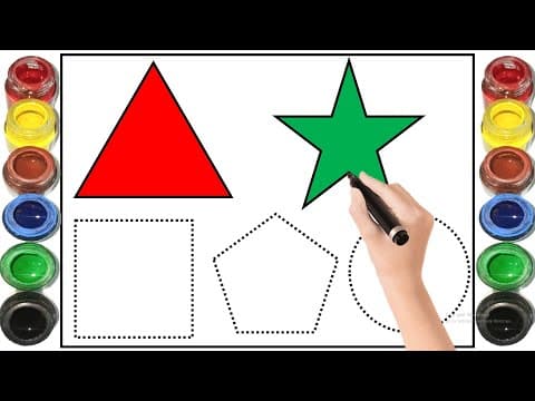 Shapes Drawing Shapes name With colors triangle square heart shapes learn shapes name for kids